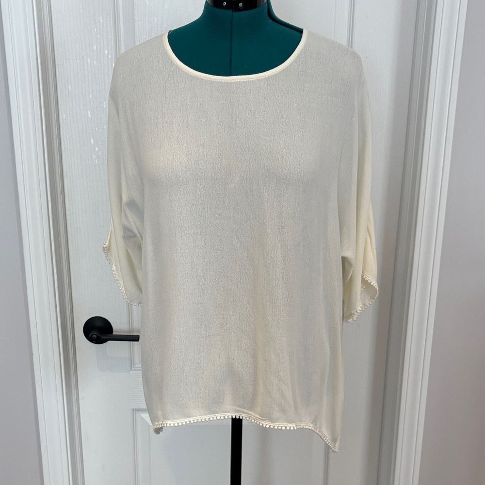 Elegant Cream Women's Top